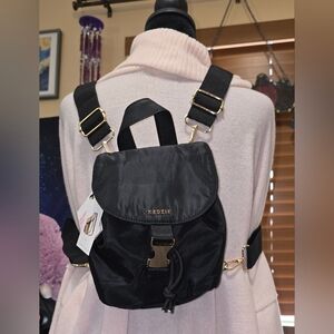 Kedzie Black Nylon Mini Backpack